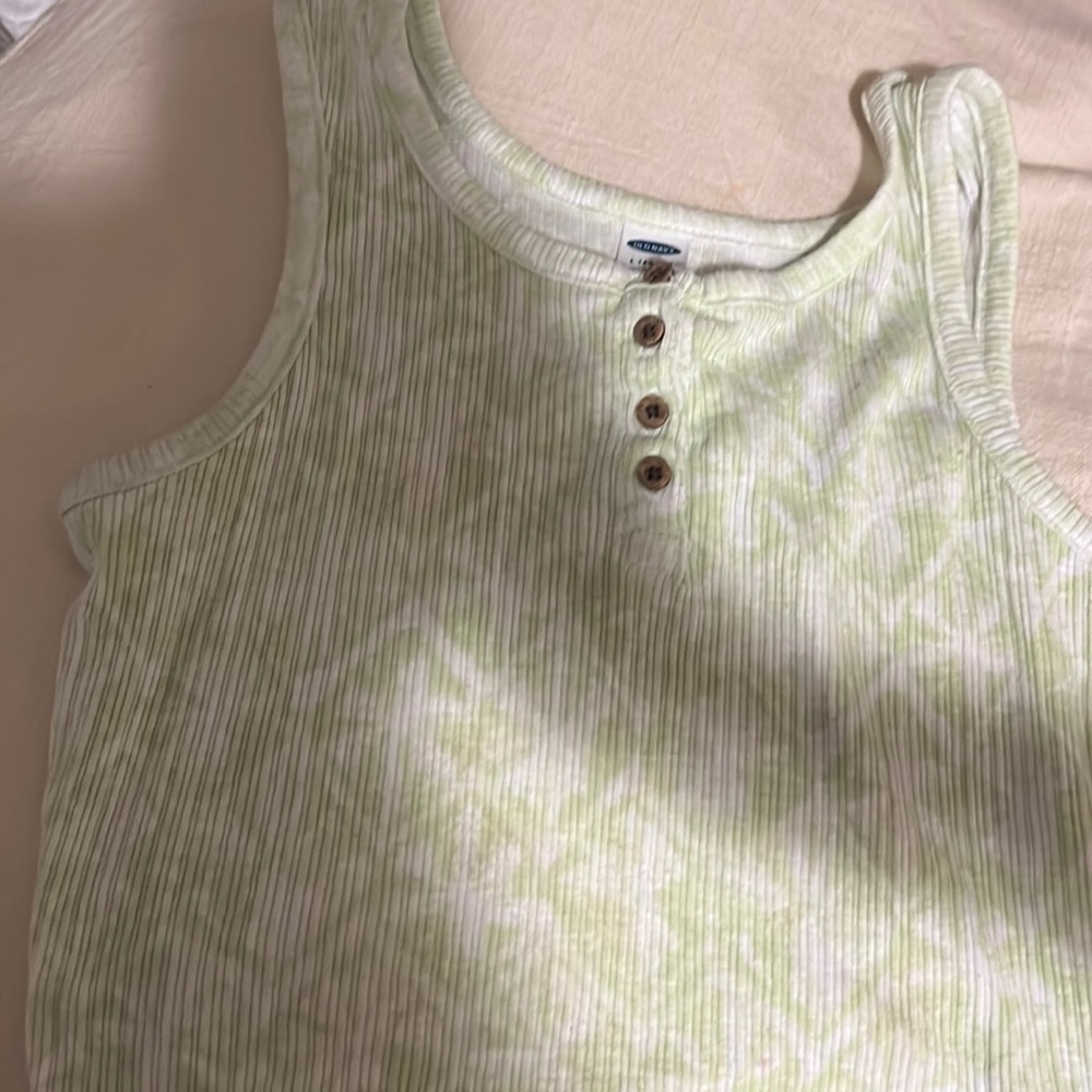 line green girls tank